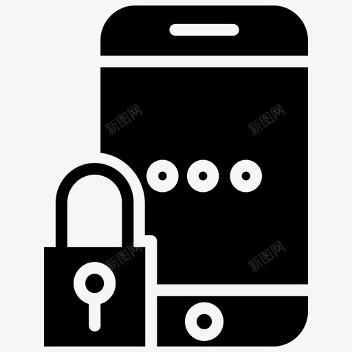 安全码加密手机保护图标svg_新图网 https://ixintu.com 产品 代码 保护 全码 加密 填充 安全 密码 手机 测试
