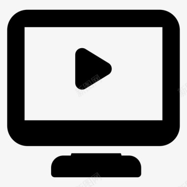 视频流向量电影应用程序电影播放器图标图标