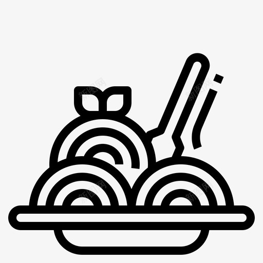 意大利面食物面条图标svg_新图网 https://ixintu.com 意大利 盘子 面条 食物 餐厅