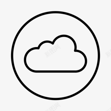 云存储云计算数字图标图标