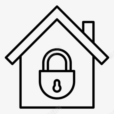 家庭安全家庭保护锁图标图标