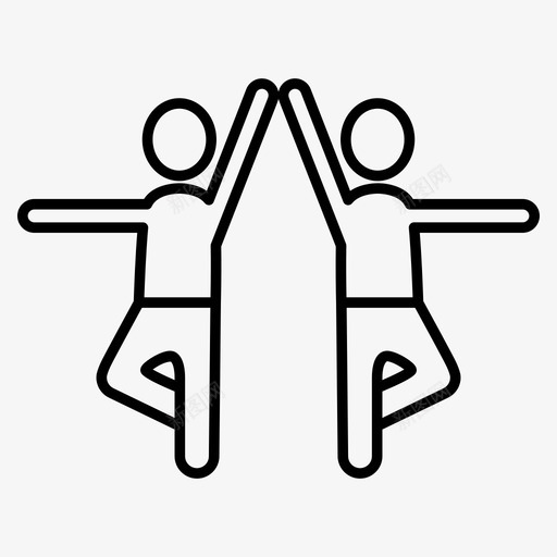 舞蹈锻炼健身图标svg_新图网 https://ixintu.com 健身 健身房 瑜伽 线条 舞蹈 锻炼 风格
