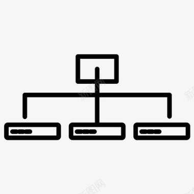 网络通信流程图图标图标