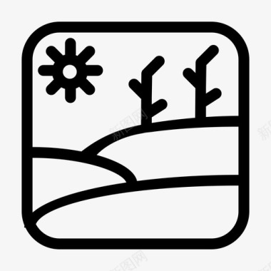 山水山川自然图标图标