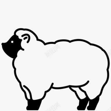 绵羊动物家养图标图标