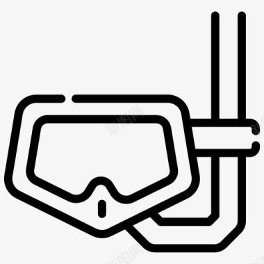 潜水眼镜潜水面罩旅游图标图标