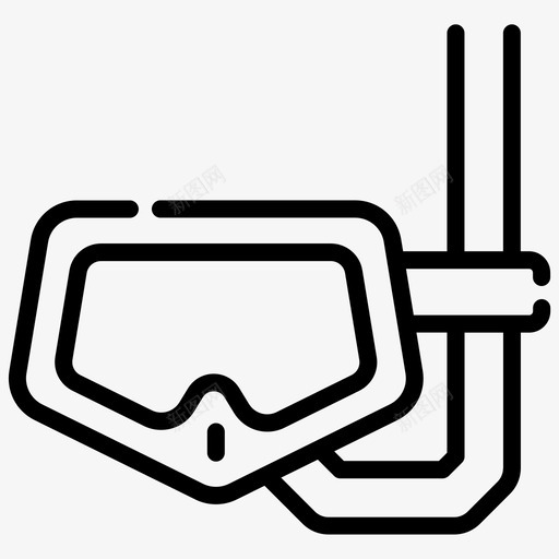潜水眼镜潜水面罩旅游图标svg_新图网 https://ixintu.com 度假 旅游 潜水 眼镜 面罩
