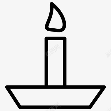 蜡烛火焰灯光图标图标