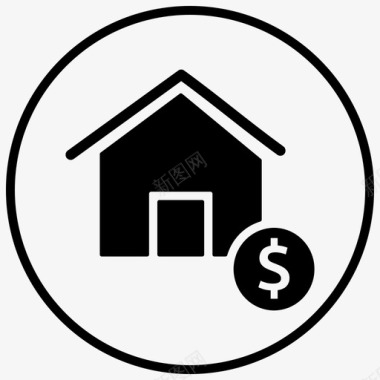 房屋贷款房屋抵押图标图标