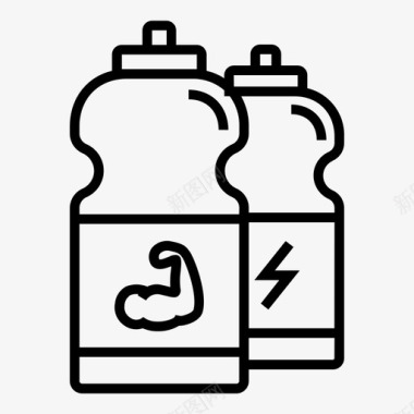 补充饮料瓶能量水图标图标