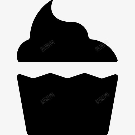 纸杯蛋糕烘焙杯形蛋糕图标svg_新图网 https://ixintu.com 杯形蛋糕 烘焙 纸杯蛋糕 食物第一部分