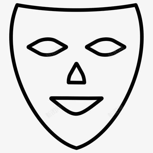 面具脸艺术大胆的线条图标svg_新图网 https://ixintu.com 大胆 线条 艺术 面具