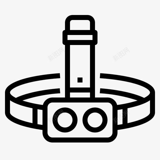 头灯野营灯图标svg_新图网 https://ixintu.com 头灯 小径 工具 野营