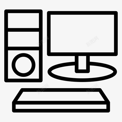 pc计算机设备图标svg_新图网 https://ixintu.com pc 互联网 技术 概述 计算机 设备