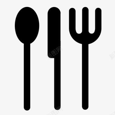 银器晚餐食物图标图标