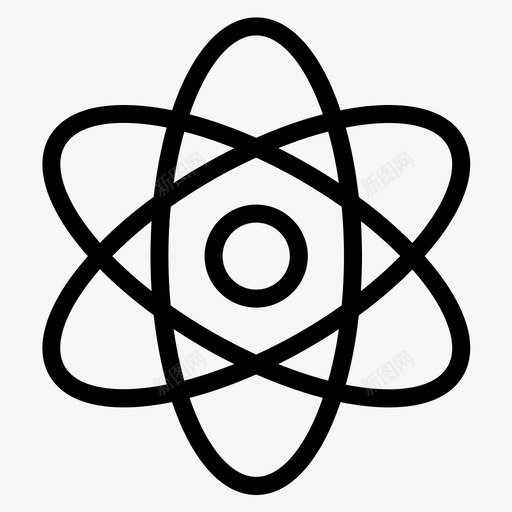 原子能量绿色图标svg_新图网 https://ixintu.com 加粗 原子 垃圾 粗线 绿色 能量