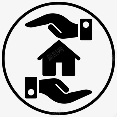 保障房购房家庭保险图标图标