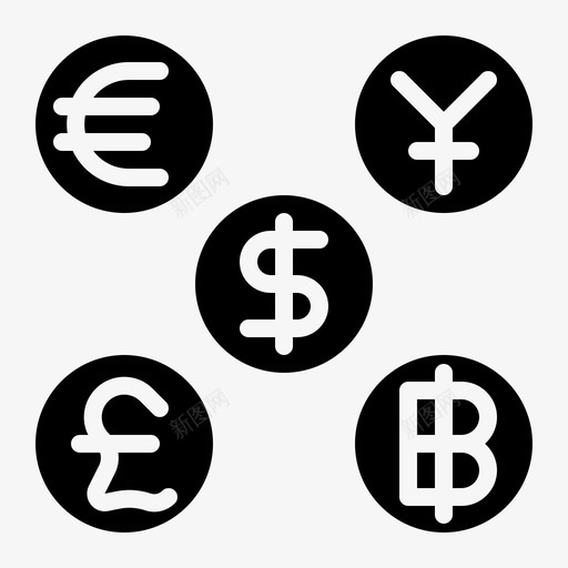 货币银行硬币图标svg_新图网 https://ixintu.com 兑换 硬币 货币 银行 银行业务