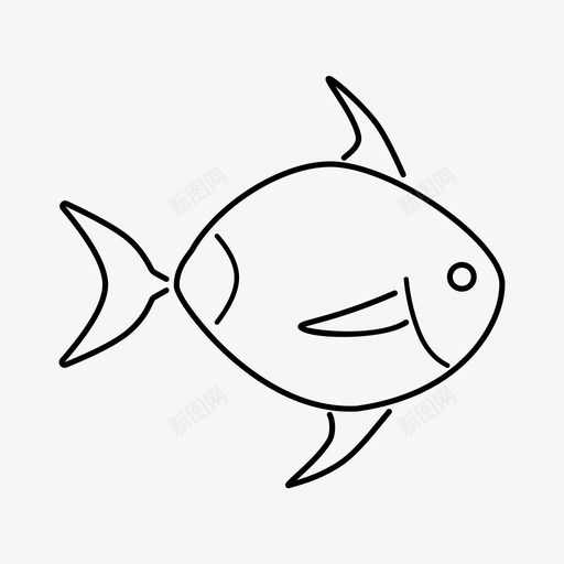 月鱼动物鱼类图标svg_新图网 https://ixintu.com 动物 月鱼 海洋 鱼类 鱼类轮廓