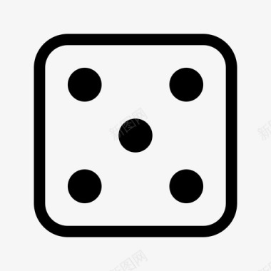 掷骰子5赌博图标图标
