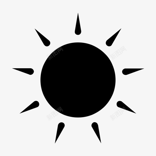 太阳灯光图标svg_新图网 https://ixintu.com 太阳 日出