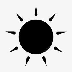太阳灯太阳灯光图标高清图片