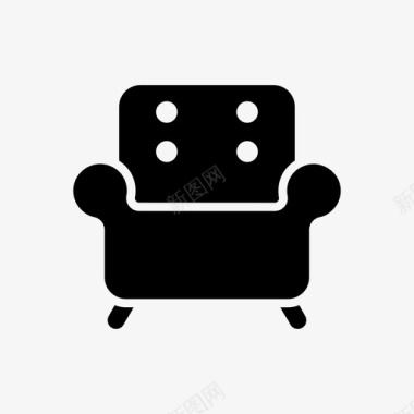 扶手椅家具内饰图标图标