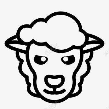 绵羊动物可爱图标图标