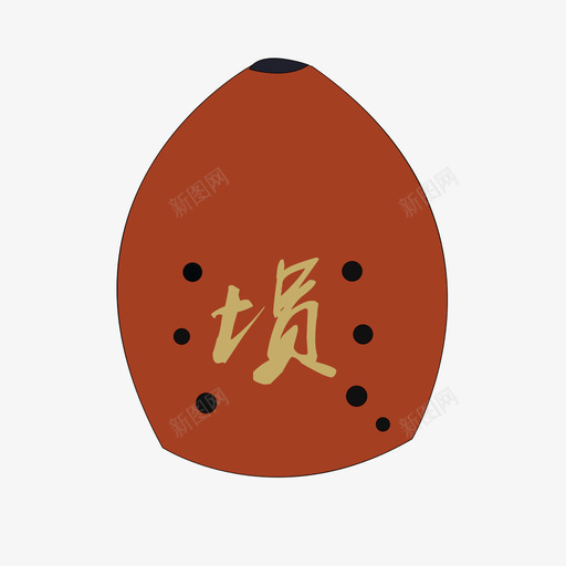 中国风，埙svg_新图网 https://ixintu.com 中国风，埙