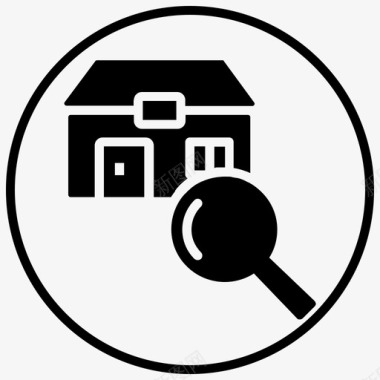 检查买房房产图标图标