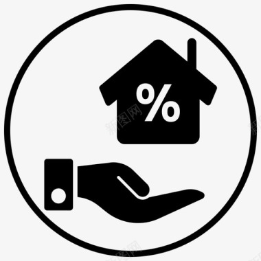 买房住房贷款利息图标图标