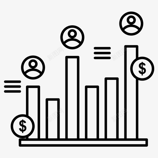 商务条形图商务骑行图标svg_新图网 https://ixintu.com 商务 商务骑行 图表 数字营销常规行集合26 条形图 货币
