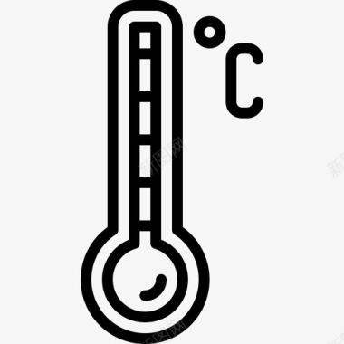 温度计假日炎热图标图标