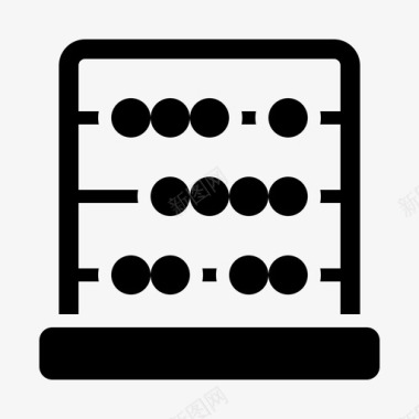 算盘教育数学图标图标