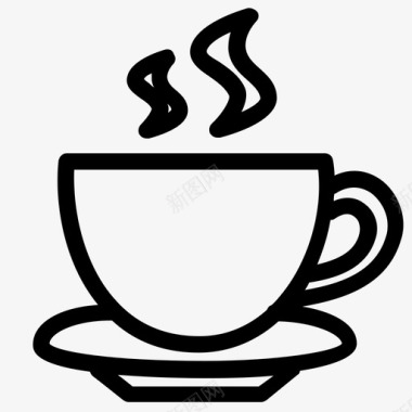 热饮杯休息咖啡厅图标图标