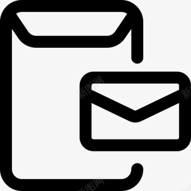 办公室邮件和信封通信信件图标图标