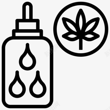 大麻大麻油图标图标