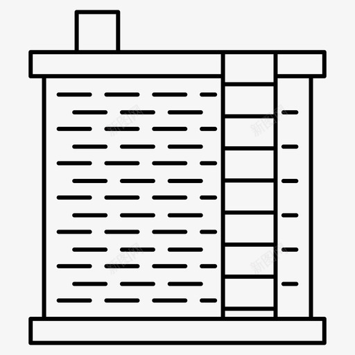 建筑住宅房地产图标svg_新图网 https://ixintu.com 住宅 城市元素细线集33 塔楼 建筑 房地产