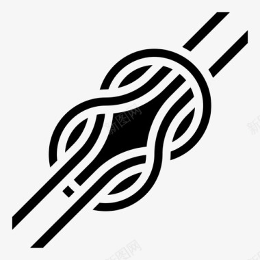绳索缆绳野营图标图标