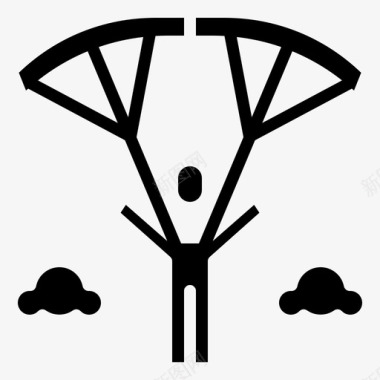 降落伞滑翔滑翔伞图标图标