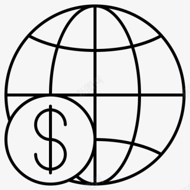金融全球货币图标图标
