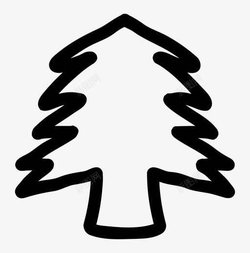 树树叶自然图标svg_新图网 https://ixintu.com 手绘 树叶 树干 橡木 红木 自然