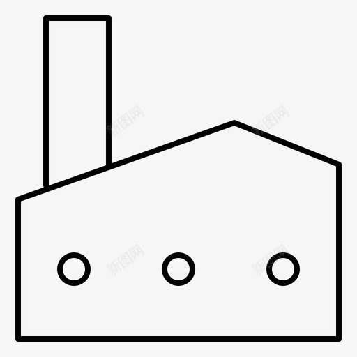 工厂工厂烟囱工业厂房图标svg_新图网 https://ixintu.com 工业 工业厂房 工厂 工厂烟囱 建筑物 核电站