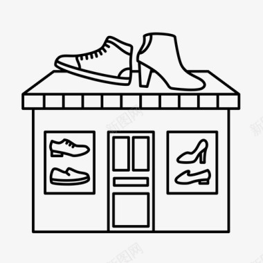 鞋店零售业图标图标