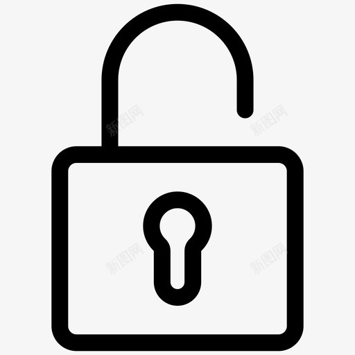 打开锁加密安全图标svg_新图网 https://ixintu.com 加密 安全 开锁 打开