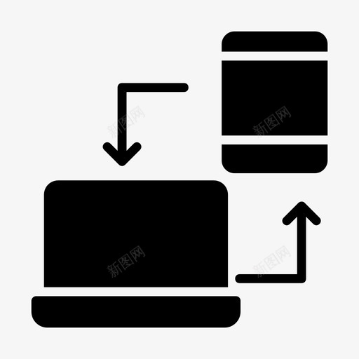 文件共享通信数据共享图标svg_新图网 https://ixintu.com 交换 传输 共享 字形 数据 文件 设备 通信 通信线