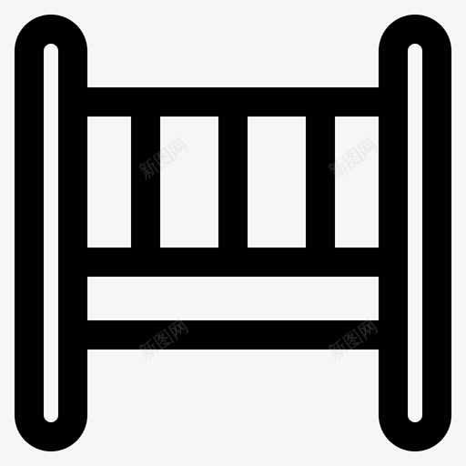 婴儿床床家具图标svg_新图网 https://ixintu.com 婴儿床 家具 床 睡眠