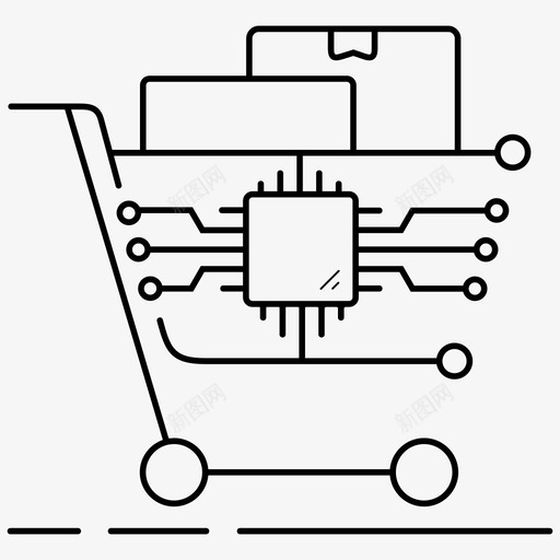 零售机器学习人工智能大数据图标svg_新图网 https://ixintu.com 人工智能 大数 学习 数据 机器 购物车 零售