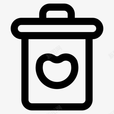 有机垃圾桶垃圾桶垃圾图标图标