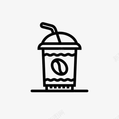 咖啡冰杯饮料塑料图标图标
